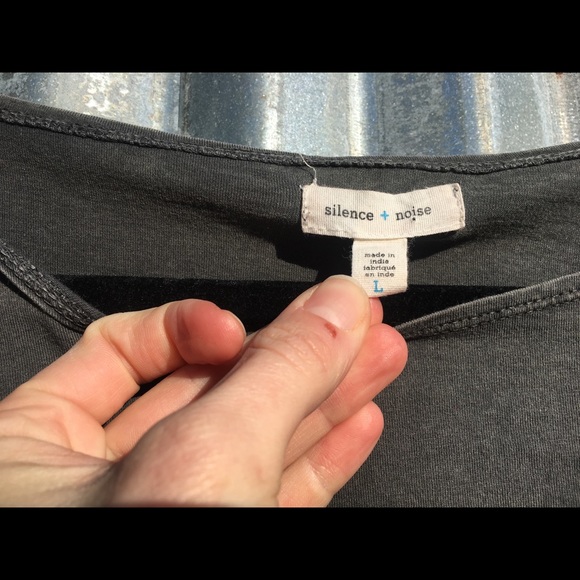 Silence+noise asymmetrical top,sz L, vintage grey - Picture 3 of 4